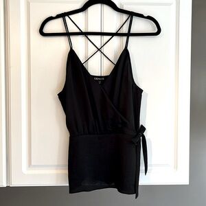 Express Black Wrap Top, Size M